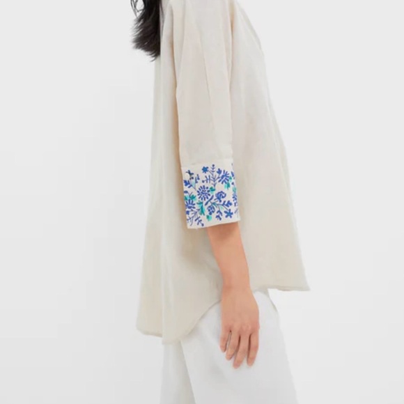 NWOT Tuckernuck Tan Linen Top - Picture 2 of 7